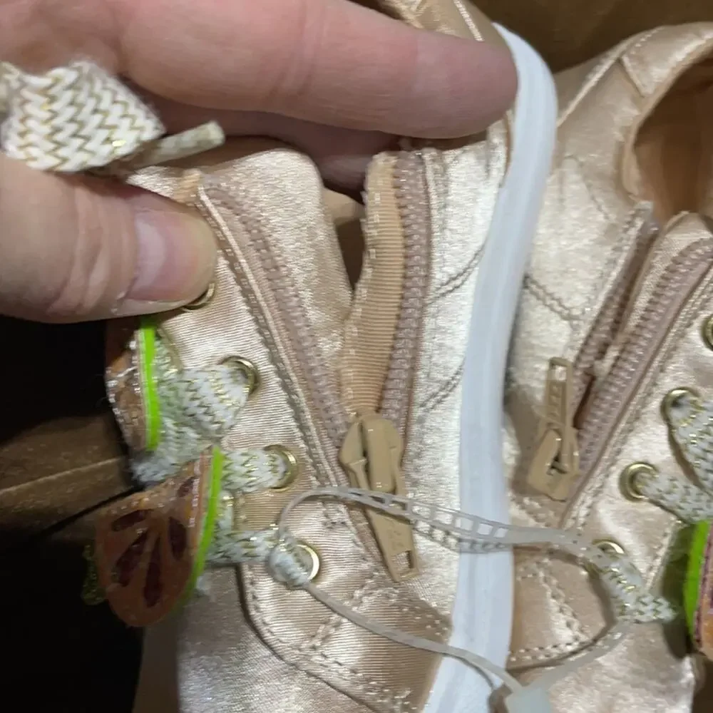Cynthia Rowley 11 satin fruit tennis shoes NWT